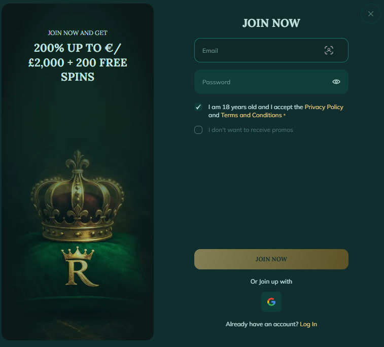 royalen casino registration