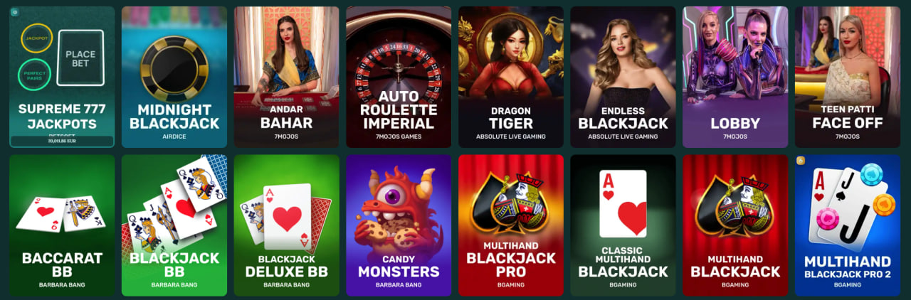 royalen casino table games